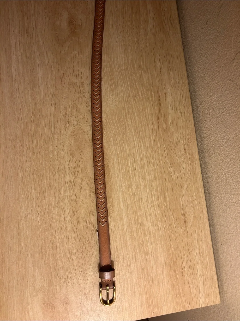 Madewell Women’s Tan Leather Braided Accent Belt XS/s